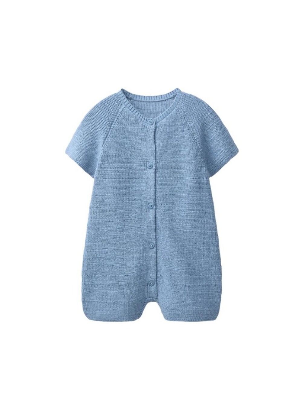 Zara Pearl Knit Mid Blue Short Jumpsuit